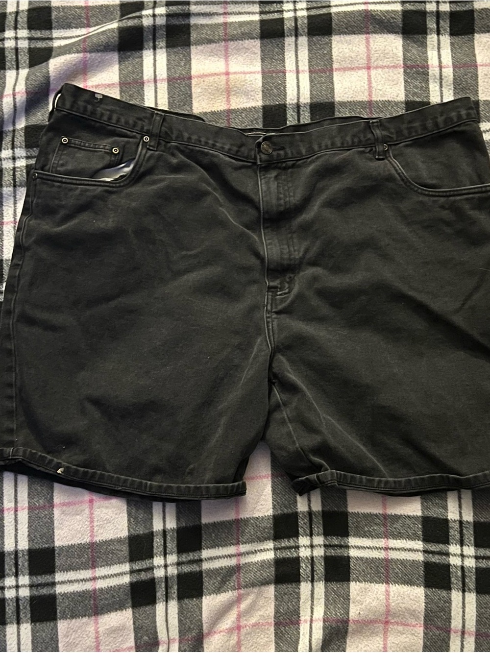 Men's Black vintage Route 66 jorts